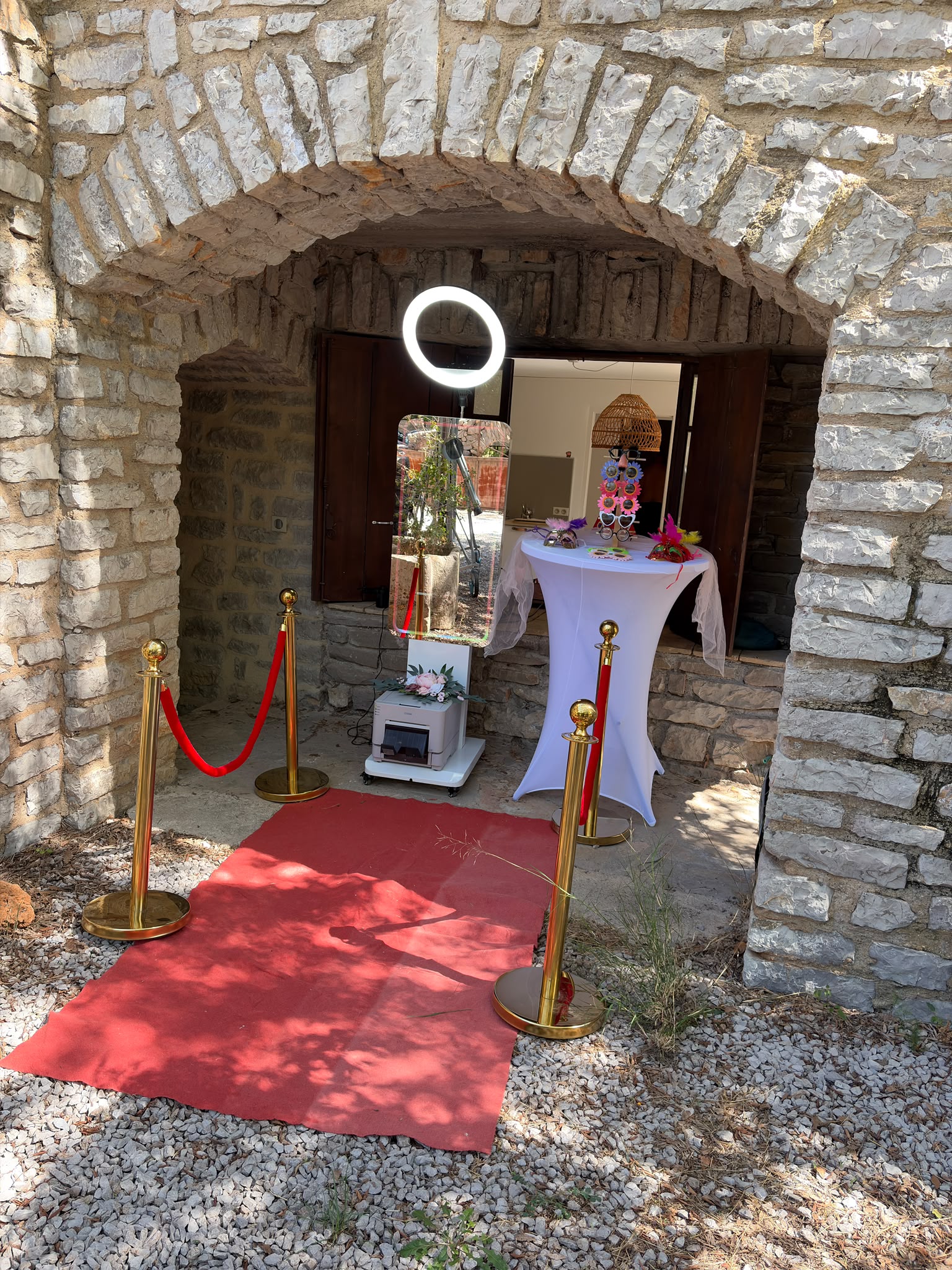 Photobooth miroir installé pour un mariage en Hérault